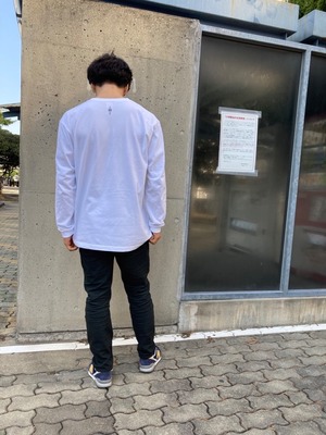 XSWAG ロングスリーブTシャツ バック縦ロゴ  WH