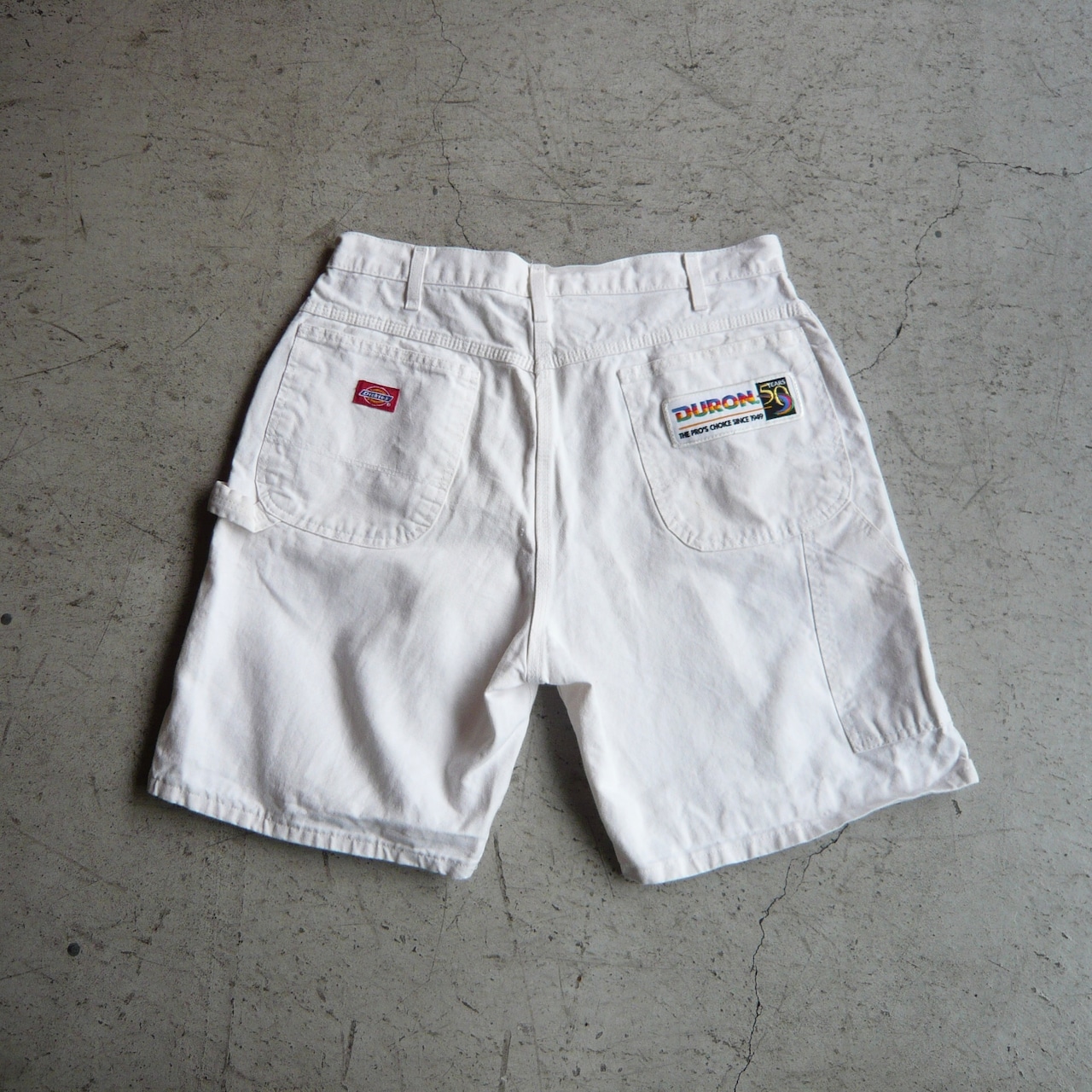 00s Dickies DURON ペインターショーツ 白 W36
