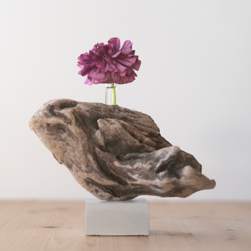 流木一輪挿し Cement M〔無塗装〕 no.39