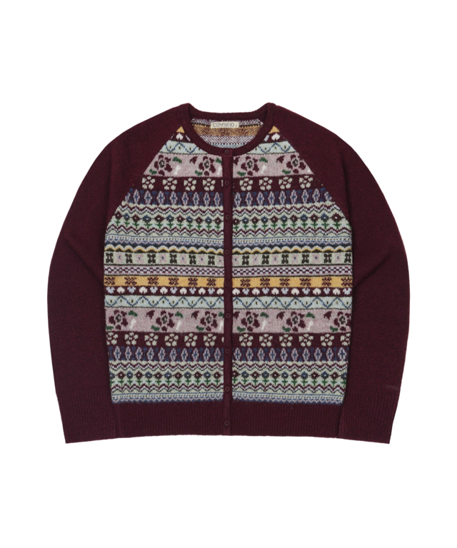 [COYSEIO] COTTAGE KNIT CARDIGAN WINE 正規品 韓国ブランド 韓国通販 韓国代行 韓国ファッション コイセイオ 日本 店舗