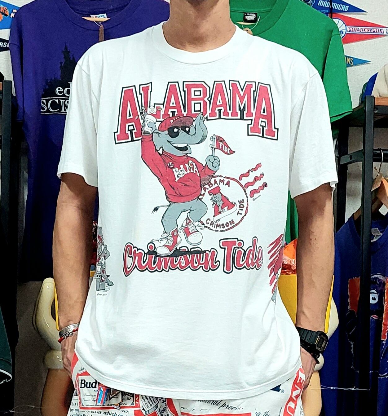 90's USA製 ALABAMA マルチプリントTシャツ XLサイズ