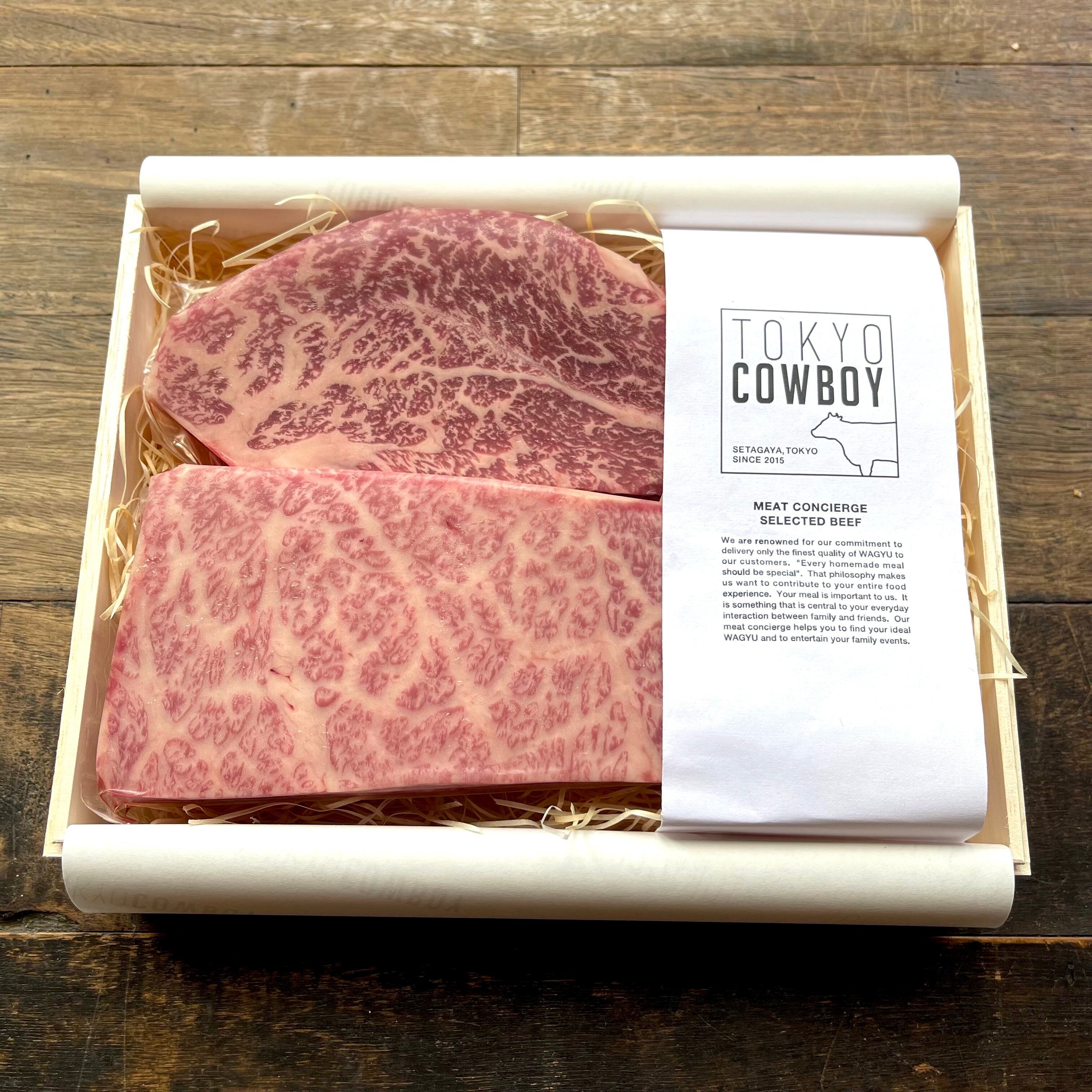 おにく商品 桐箱入りWagyu Steak Gift（2枚/400g相当） | TOKYO COWBOY