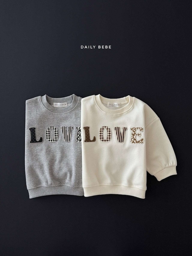 【取寄】Dailybebe ラブパッチトレーナー｜秋服｜韓国子供服｜26/AT