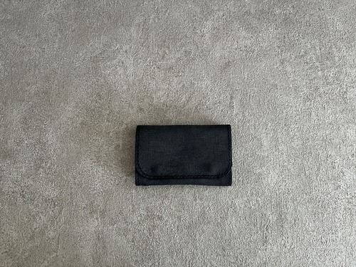 Compact wallet black (hook) コンパクト財布 黒(ホック) <B>