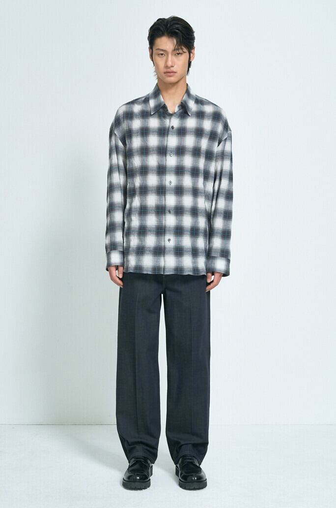 ☆パク・ボゴム 着用！！【THE HANDSOME】Crinkle Oversized Check