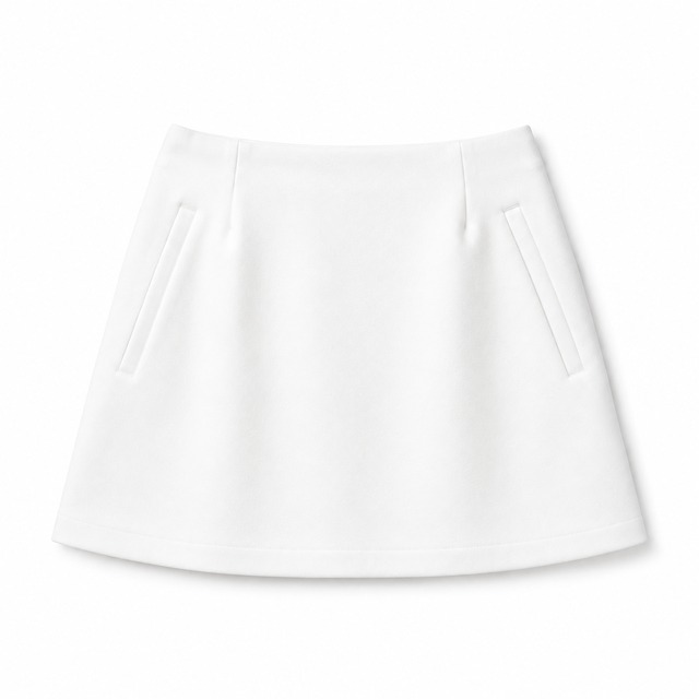 TAILORED PONTE MINI SKIRT (OFF)