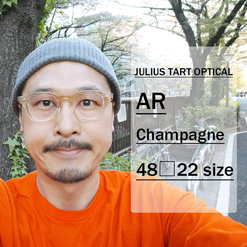 JULIUS TART OPTICAL / AR / ブリッジ:22ｍｍ / Champagne シャンパン クリア メガネフレーム 復刻