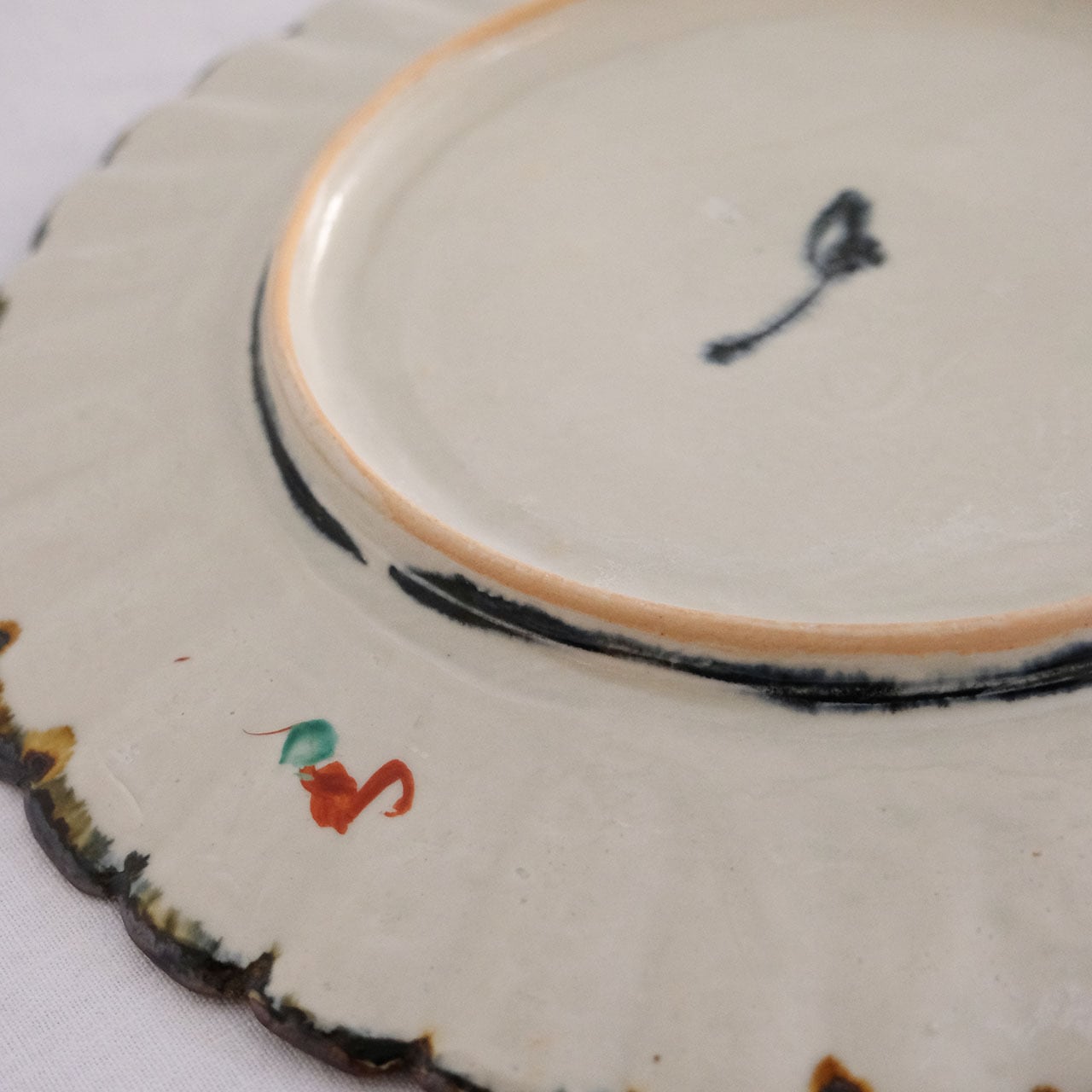備前　 鈴木黄弌作 　 飾り皿 　 名入 完品無傷 備前焼 登窯 備前市無形文化財 鈴木 黄弌 共箱付き黄ゴマ花入4 備前焼