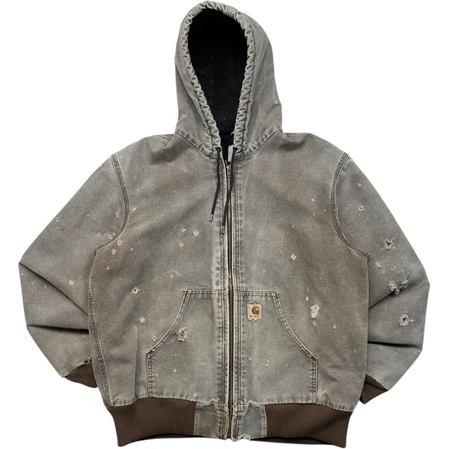 《M》 Carhartt カーハート 希少カラー アクティブジャケット ワークジャケット ボロ 雰囲気◎ CHT no.9573