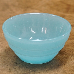 3033G4 青ガラス プレス 小鉢 食器 ブルー アンティーク ヴィンテージ 昭和レトロ