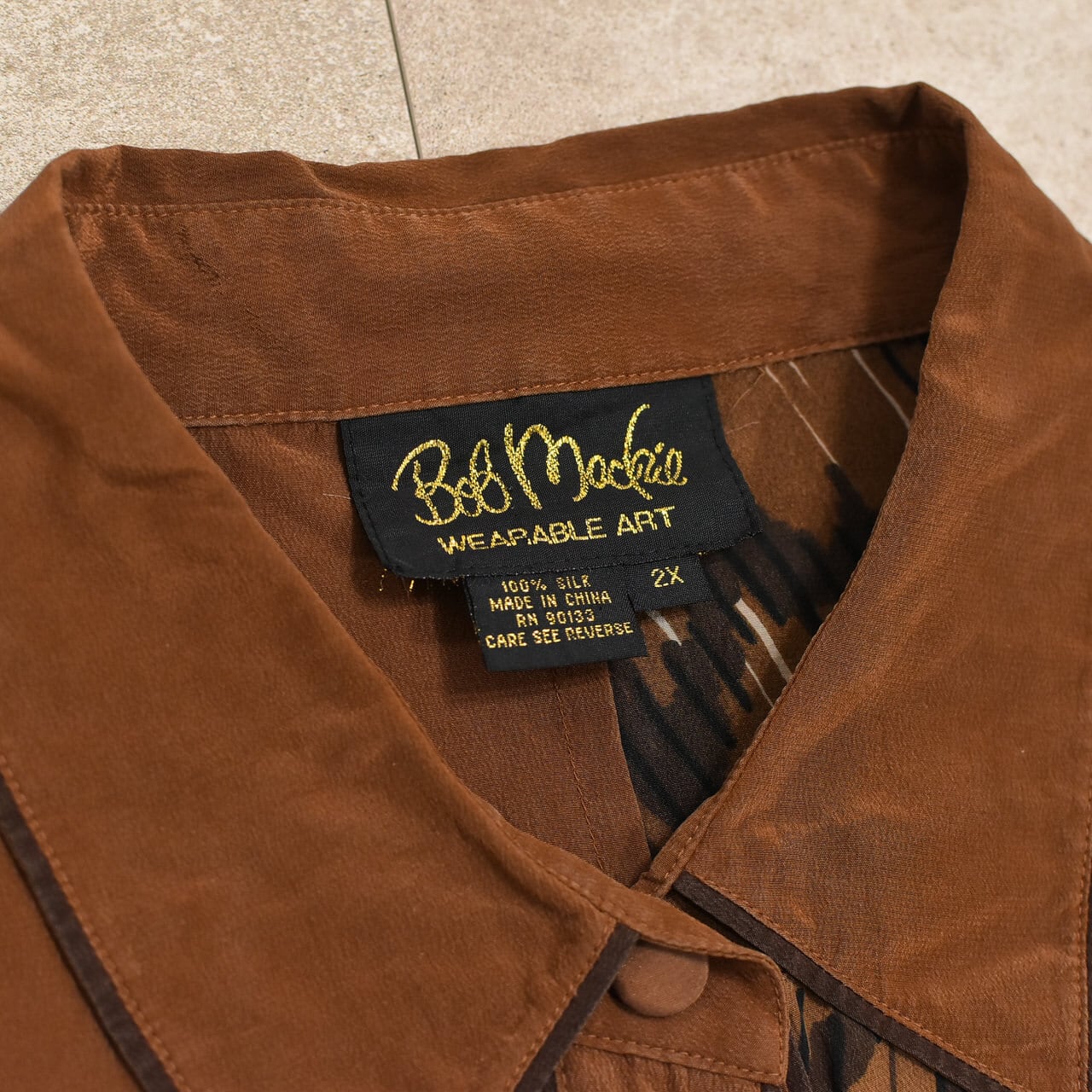 USA VINTAGE BOB MACKIEアメリカ古着刺繍デザインジャケット アウター