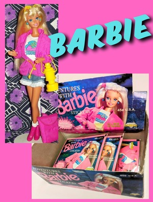 【送料無料！】VINTAGE ステッカー 単品 （1個=6STICKER）【バービー（Barbie）】〚アメリカン雑貨 アメトイ〛