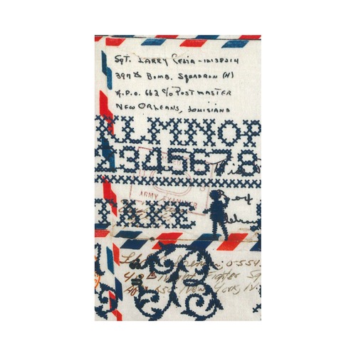2027 DIARY　ミントデザインズ  レター刺繍プリント・ブルー