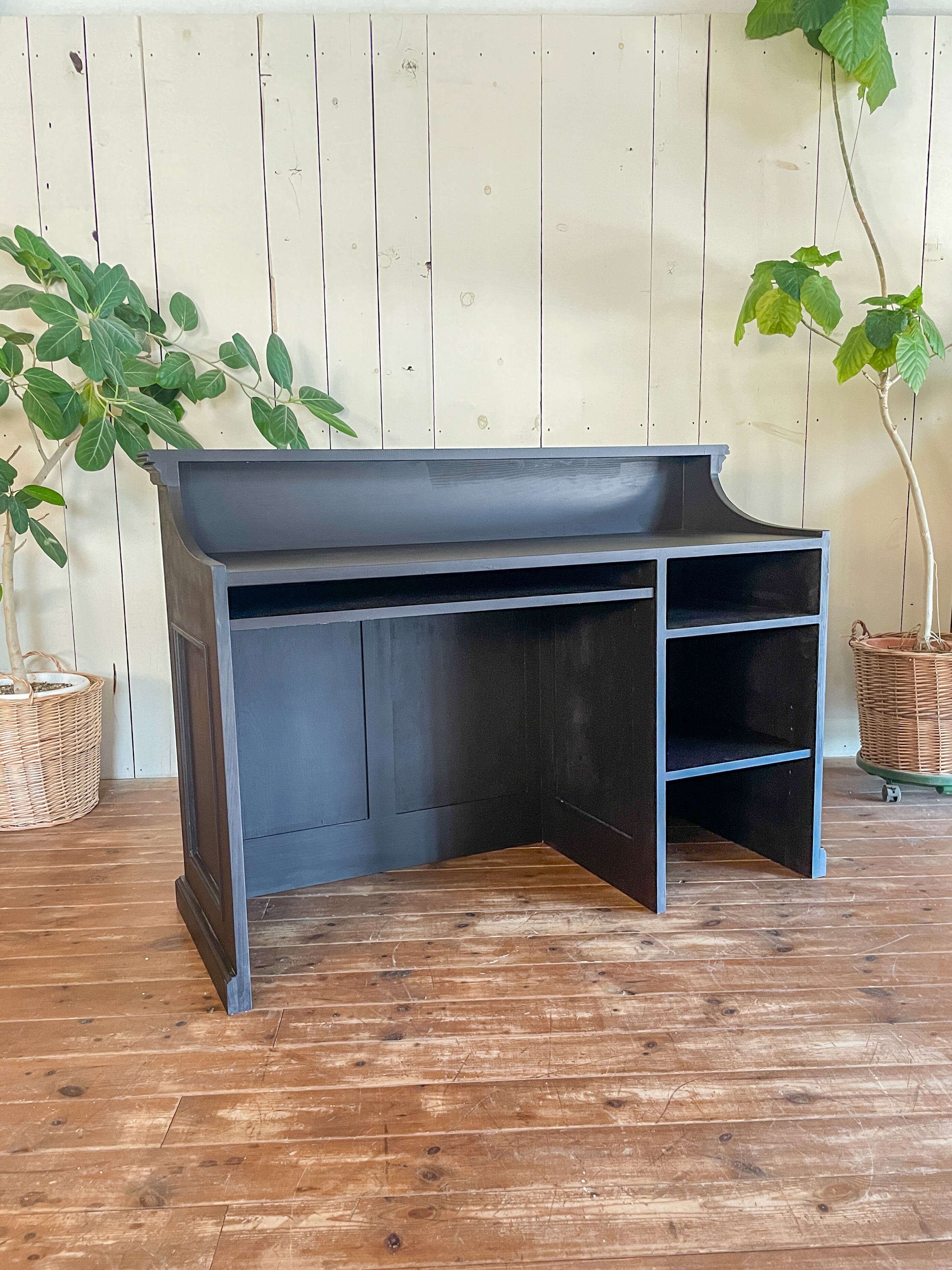 豪華な装飾アンティーク調カウンターテーブル120 （ダークブラウン