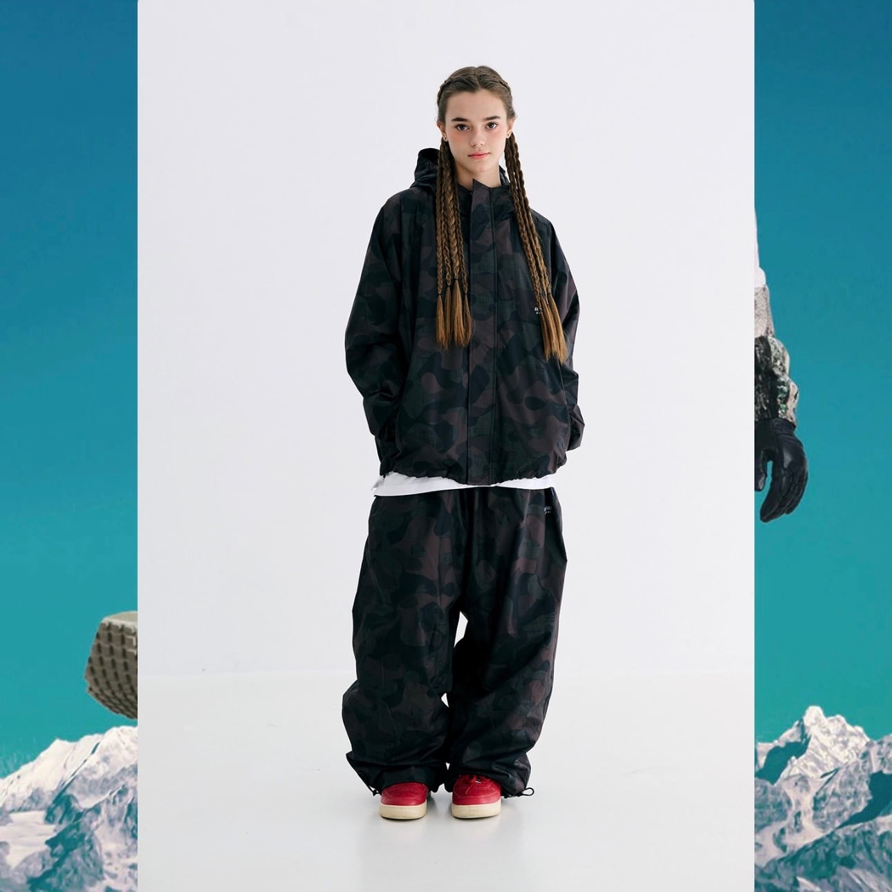 23-24 BSRABBIT SOFT LIGHT SUPER WIDE PANTS スノーボード ウェア  