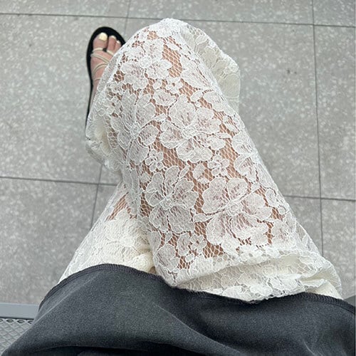 2023夏新作】韓国風レディース服 夏 着痩せ 透かし彫りレース パンツ