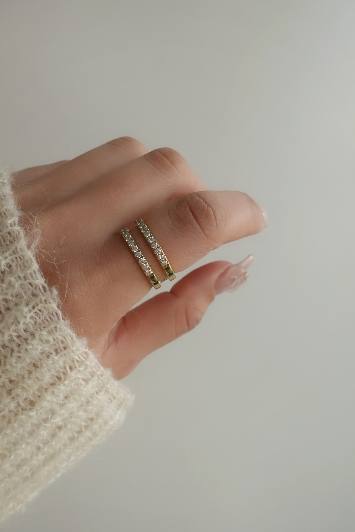 combi half eternity ring | 金属アレルギー対応のアクセサリー crea.jewelry