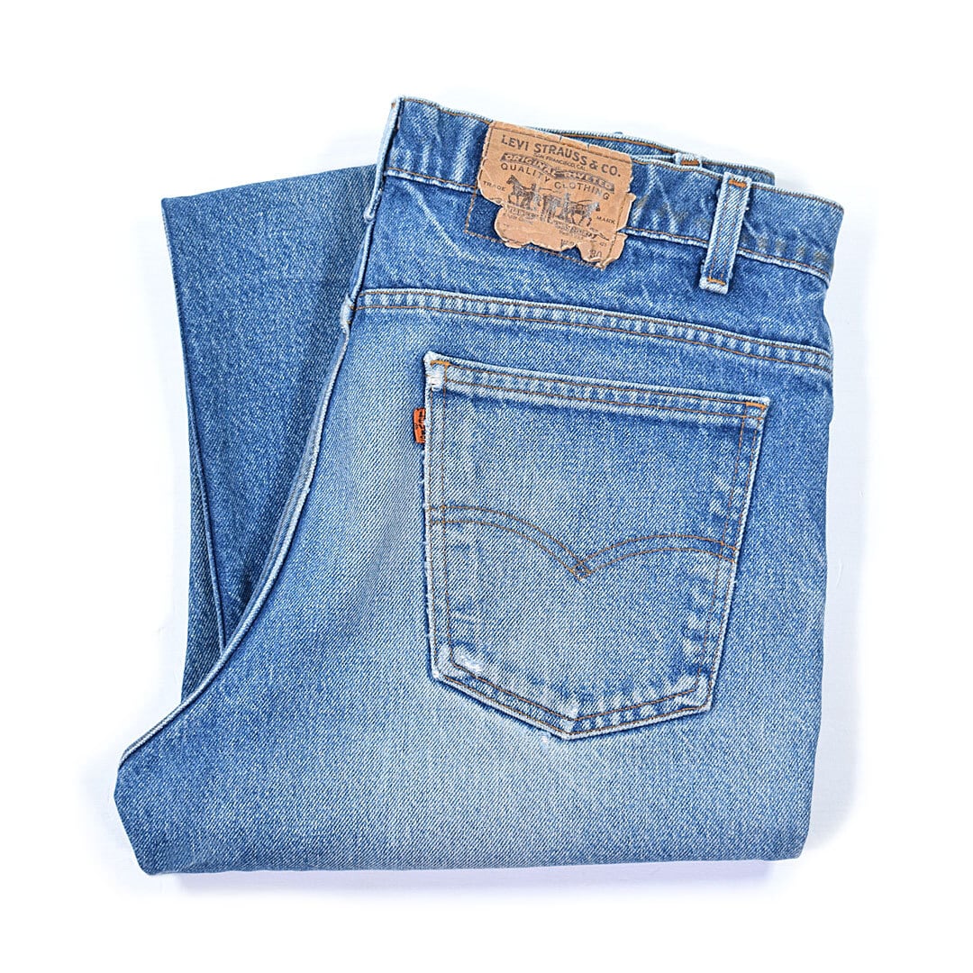 90s リーバイス USA製 517 ブーツカット フレアデニム ジーンズ デニムパンツ ヒゲ フェード ダメージ W36 Levis 古着 ＠EA0299