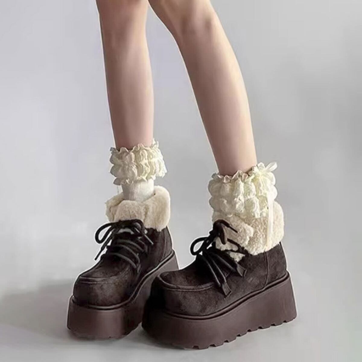 ムートン ショートブーツ レディース 秋冬 裏起毛 もこもこ ふわふわ 韓国 おしゃれ 大人 かわいい 防寒 保温 暖かい 歩きやすい 履きやすい 軽量 大人可愛い 大人女子