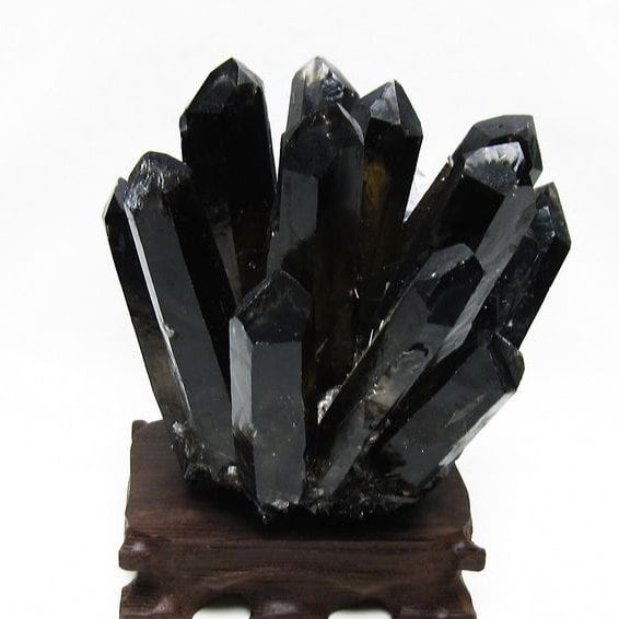 モリオン クラスター 黒水晶 原石 台座付属 一点物 182-8431