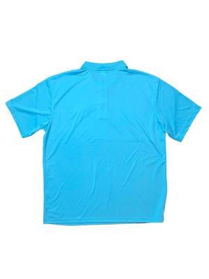BROC&COLI ターコイズブルー・ワッペンドライポロシャツ