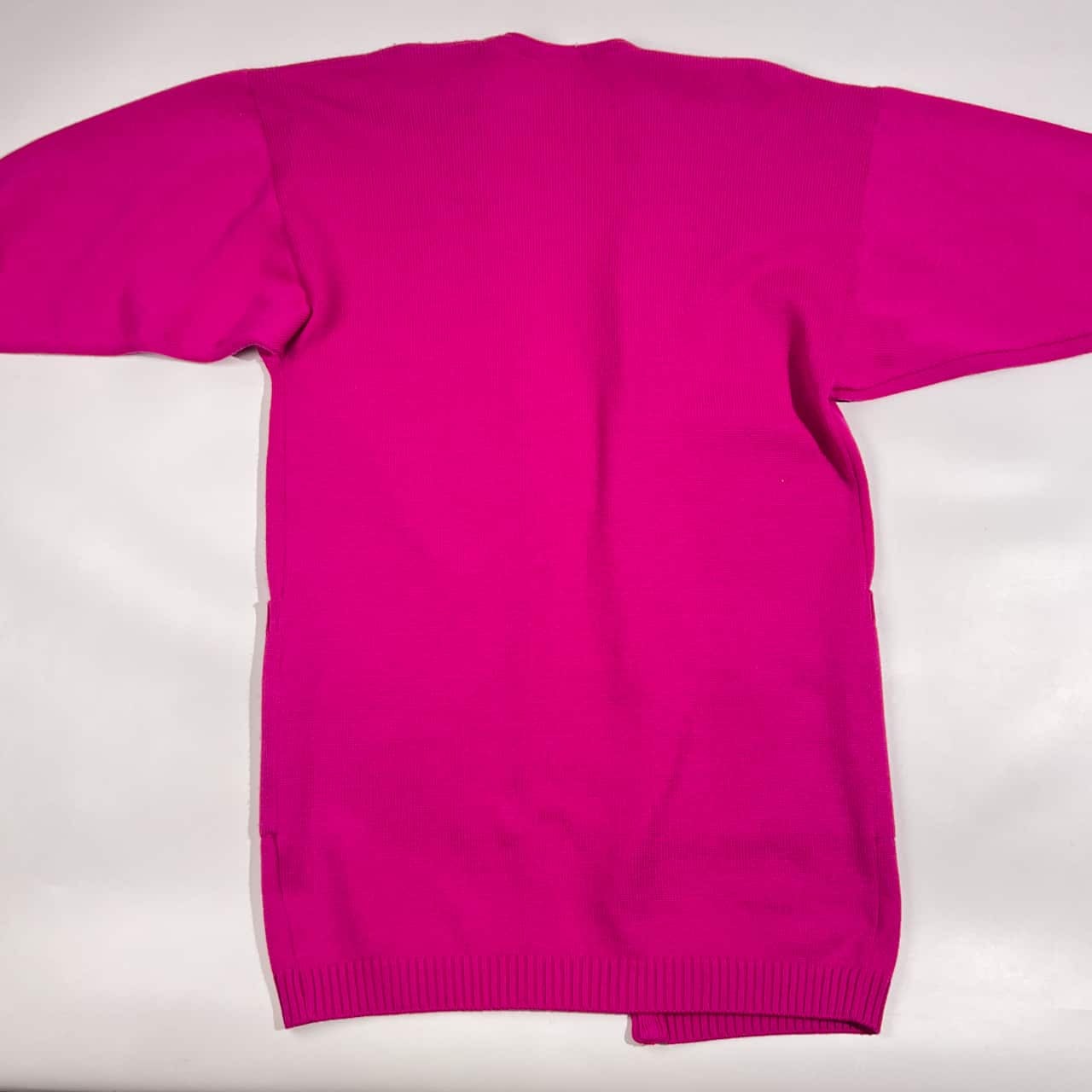 イタリア製 ENRICA MASSEI エンリカマッセイ ウール ニット カーディガン 羽織り 40/マゼンタ系 レディース