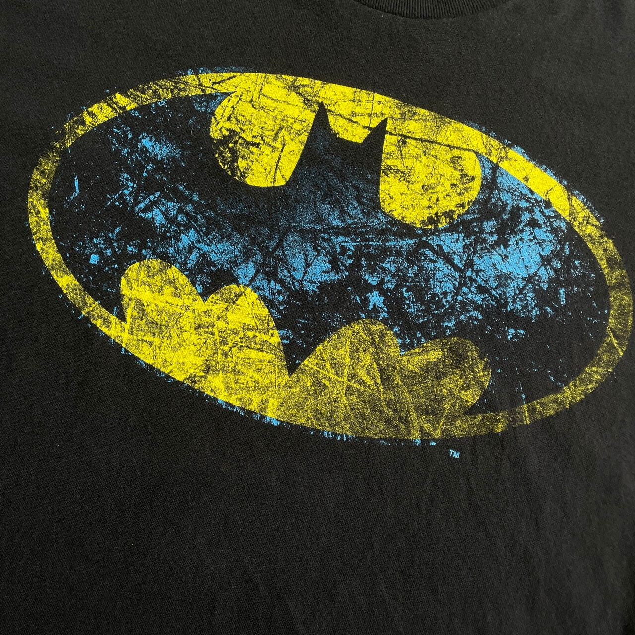 BATMAN バットマン ロゴプリントTシャツ メンズXL 古着 DCコミック 