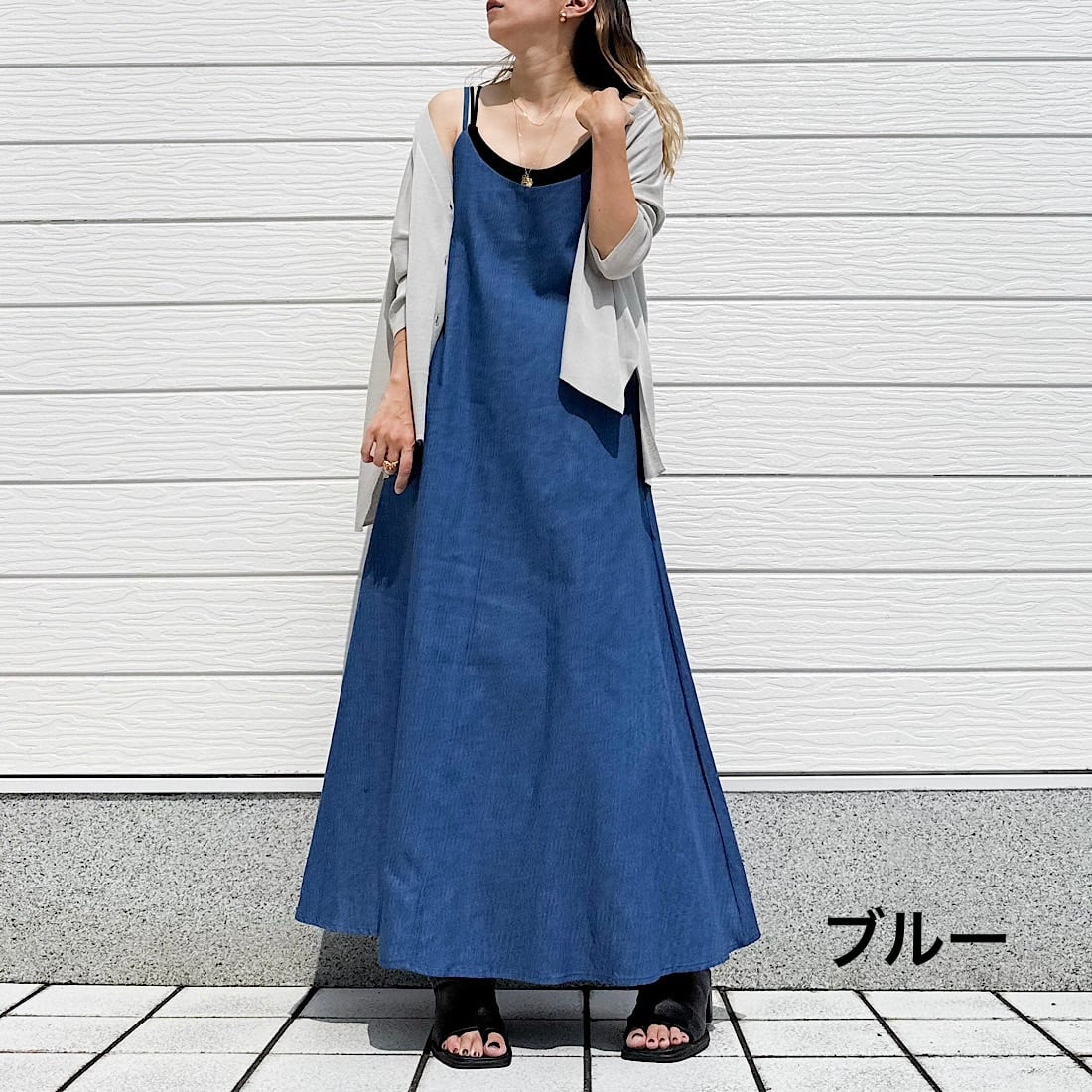 WEB限定アイテム】デニムキャミワンピース | Q♡