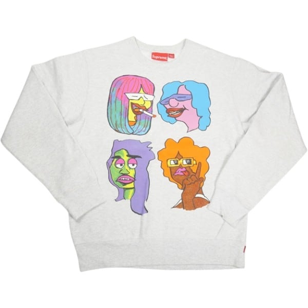 Size【M】 SUPREME シュプリーム 17AW Gonz Heads Crewneck Gray
