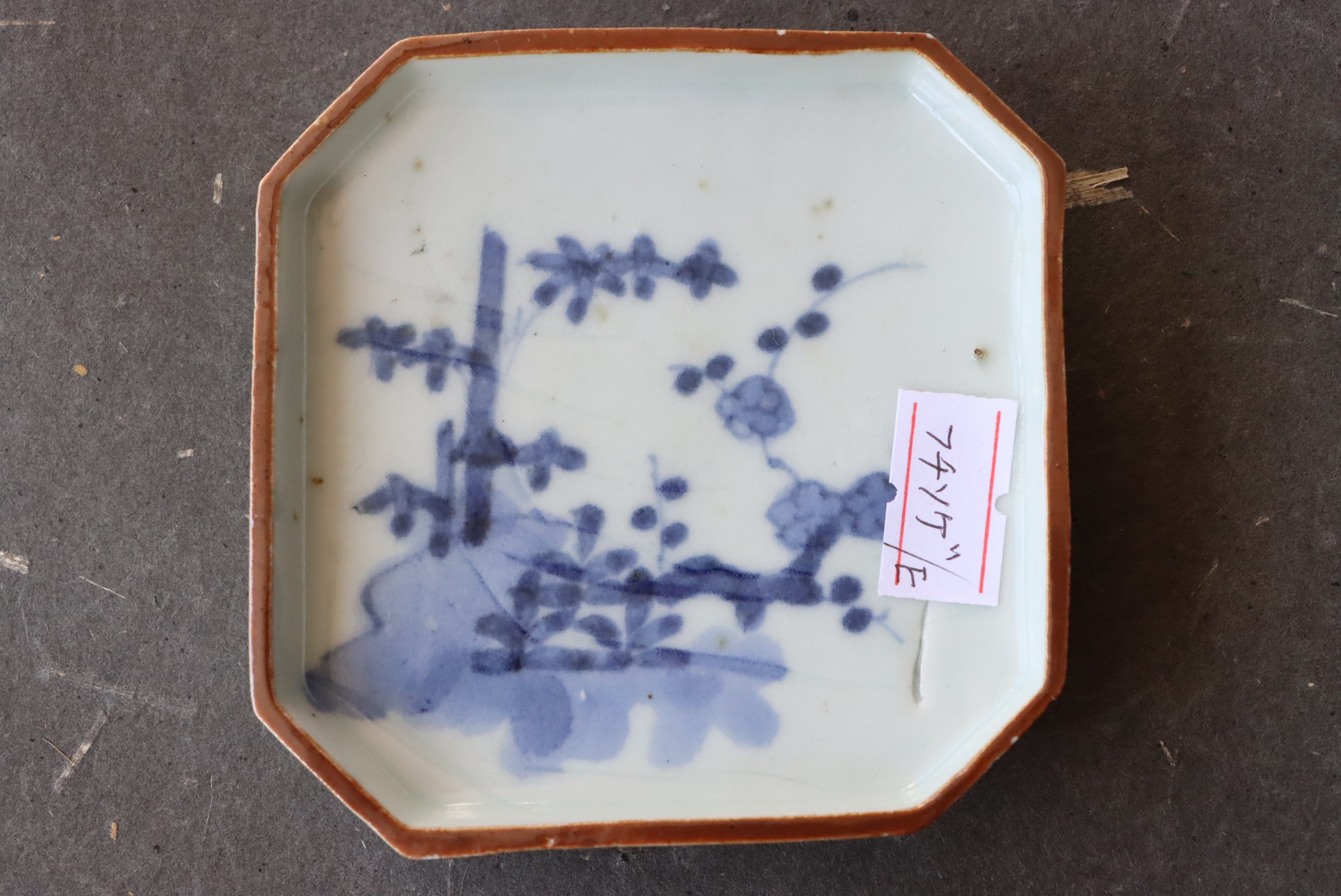 古伊万里　夫婦うずら草文 古伊万里 夫婦うずら草文 限定値下げ】古伊万里 夫婦うずら草文