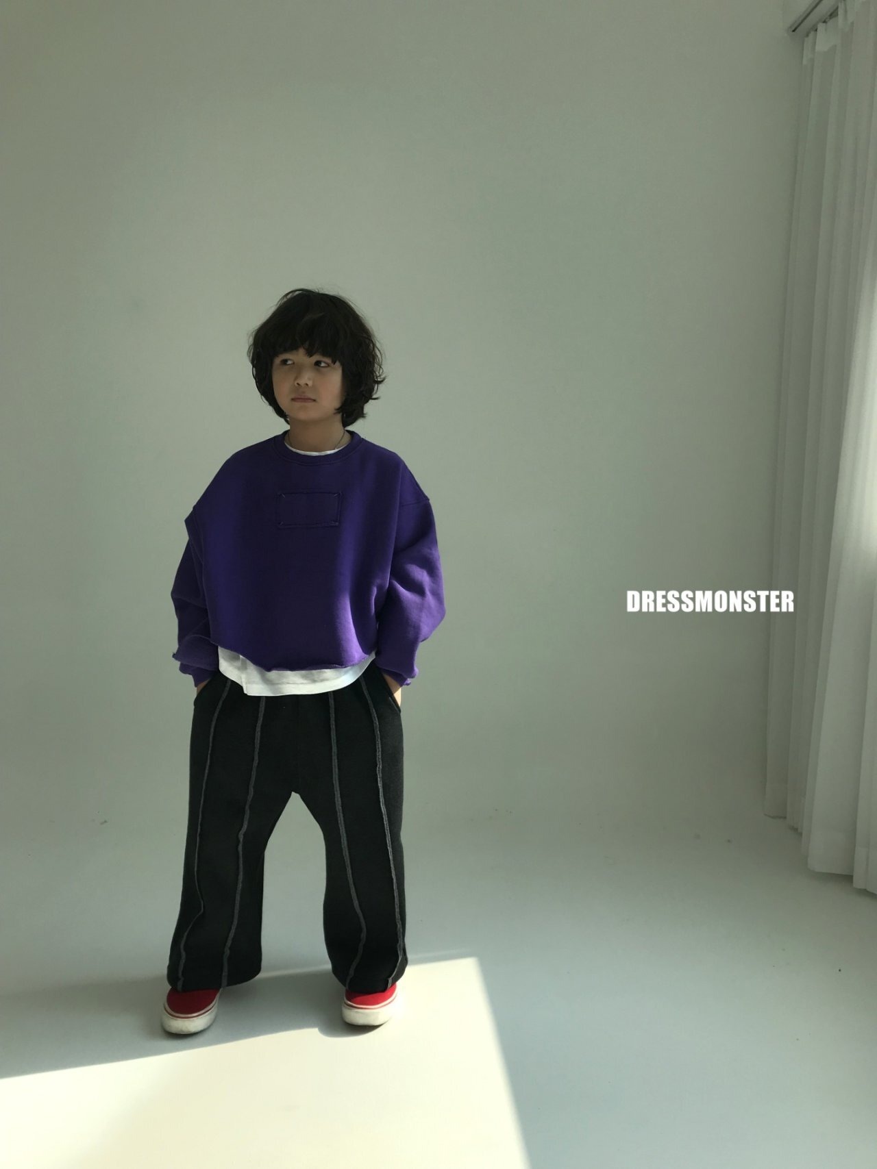 【ドレスモンスター DRESS MONSTER】 ダブルライン起毛２WAYパンツ 120〜160cm【231108dm】 - 17