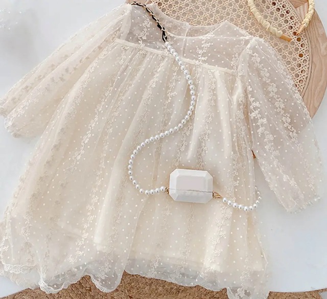 予約flower lace  dress