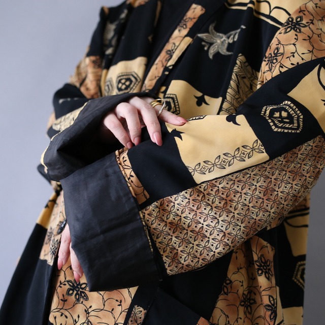 super over silhouette modern coloring flower pattern easy tailored jacket