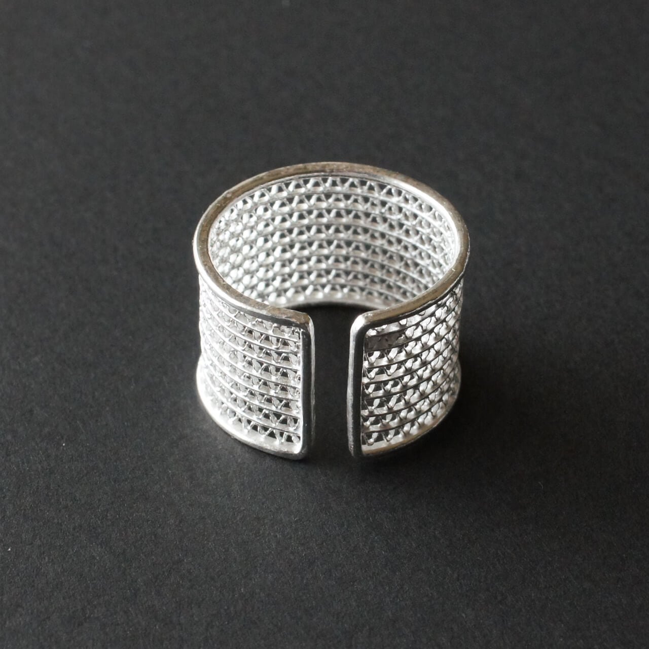 レース ニット リング / 銀線細工（指輪） | マルタフィリグリー