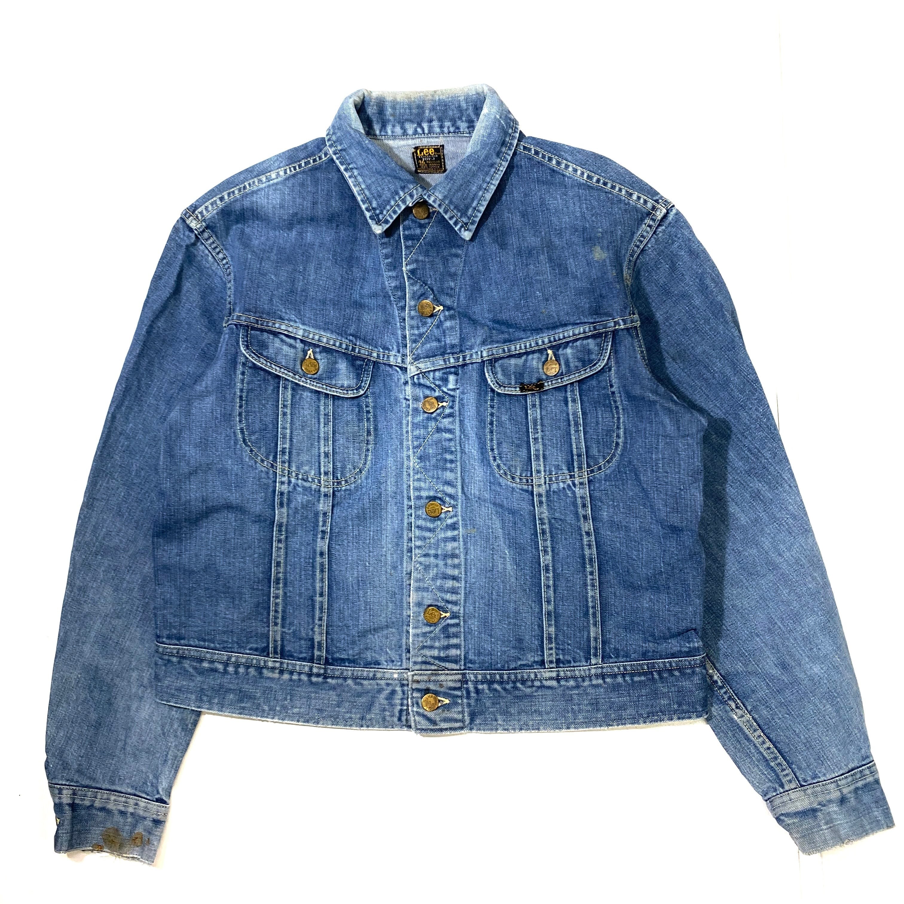 60〜70年代 60〜70s Lee 101-J デニムジャケット 黒タグ ヴィンテージ 