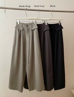 【新作5％OFF・3日間】2Pocket Pin-tuck Wide Slacks_3colors