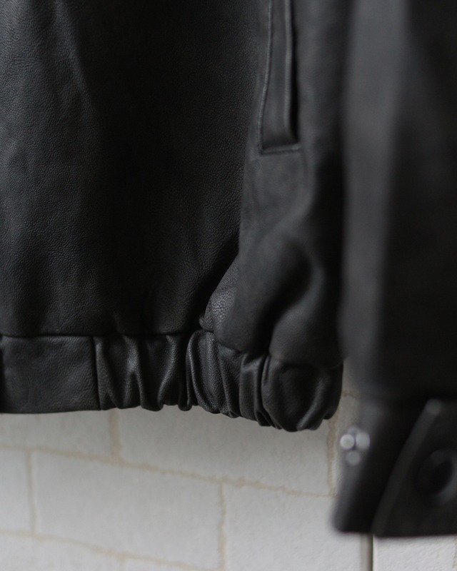 【Select】ウォッシュド 合革ブルゾン スタンドブルゾン　(250393)