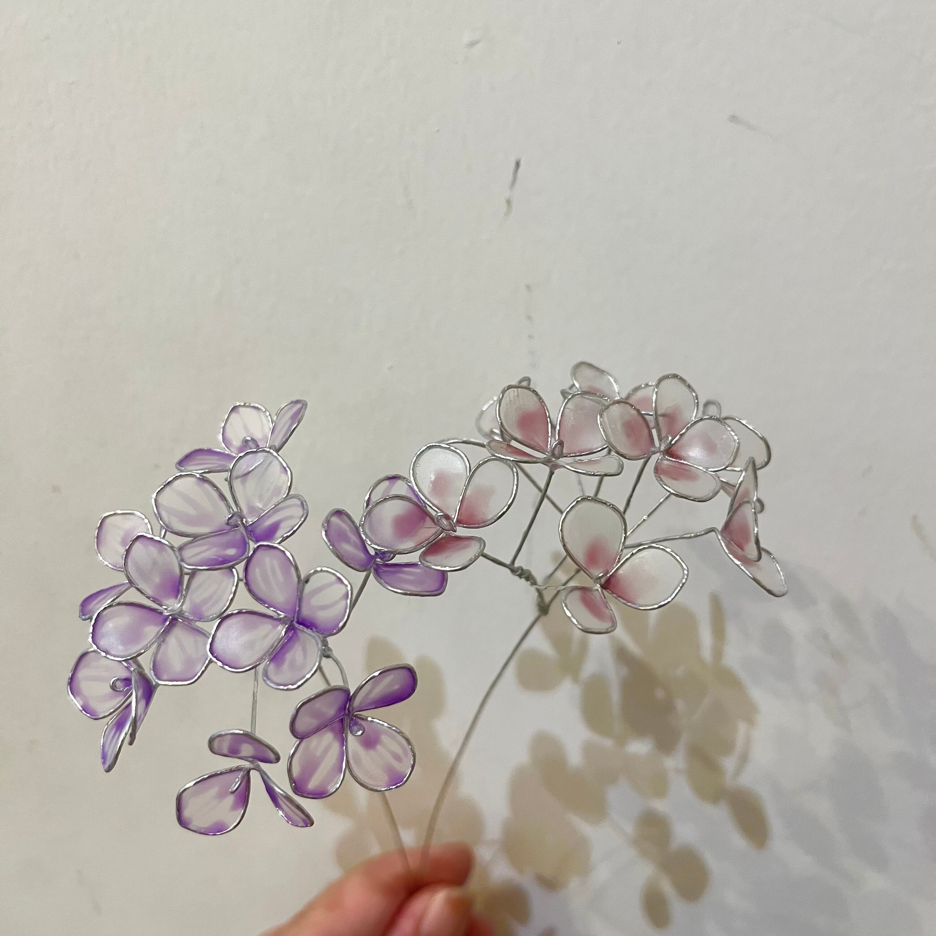美品　ベルナール・シャロワ　紫陽花　lithograph atelier karin 小房の紫陽花 シルバーワイヤー | ihana design