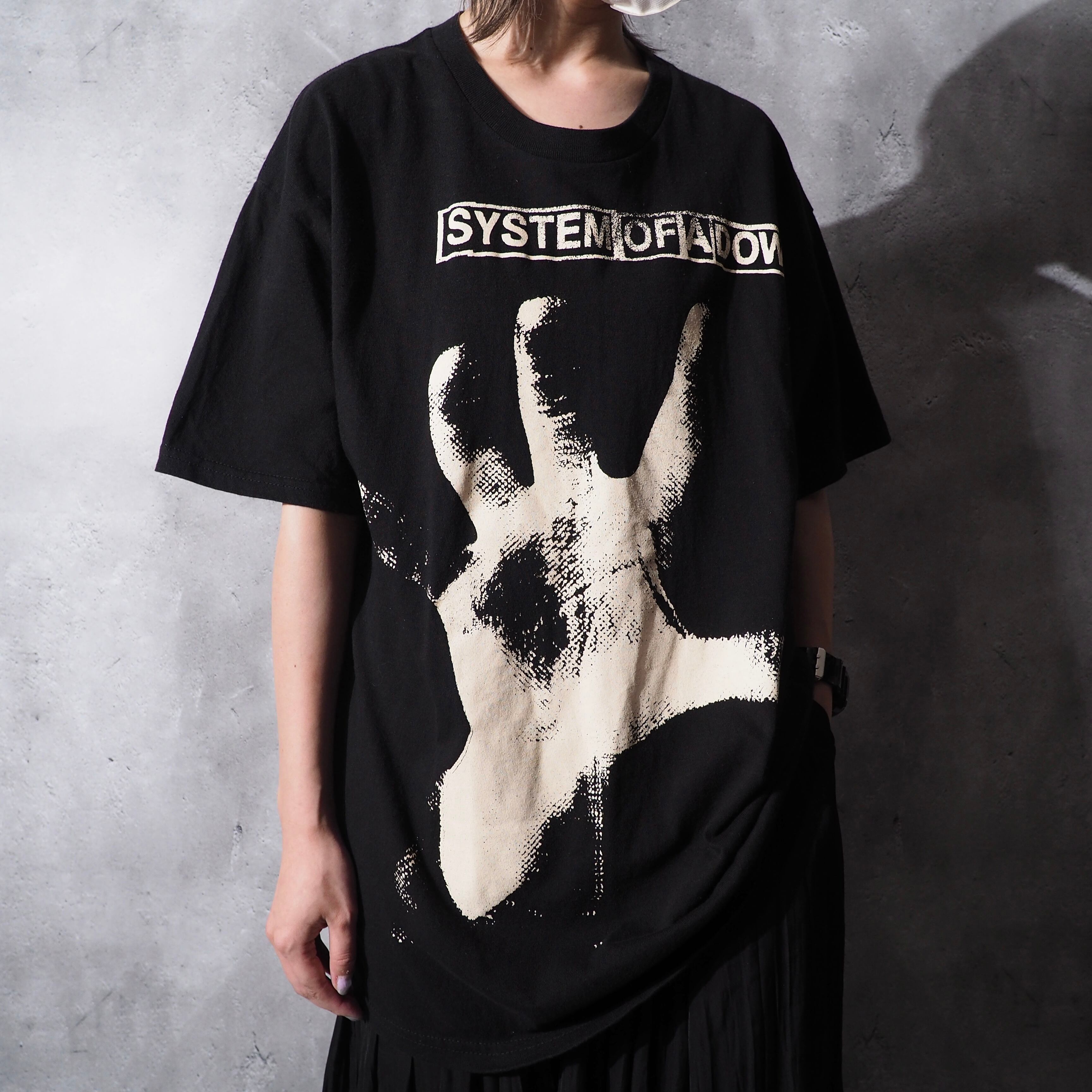 ” System of a Down ” hand printed black loose Tee