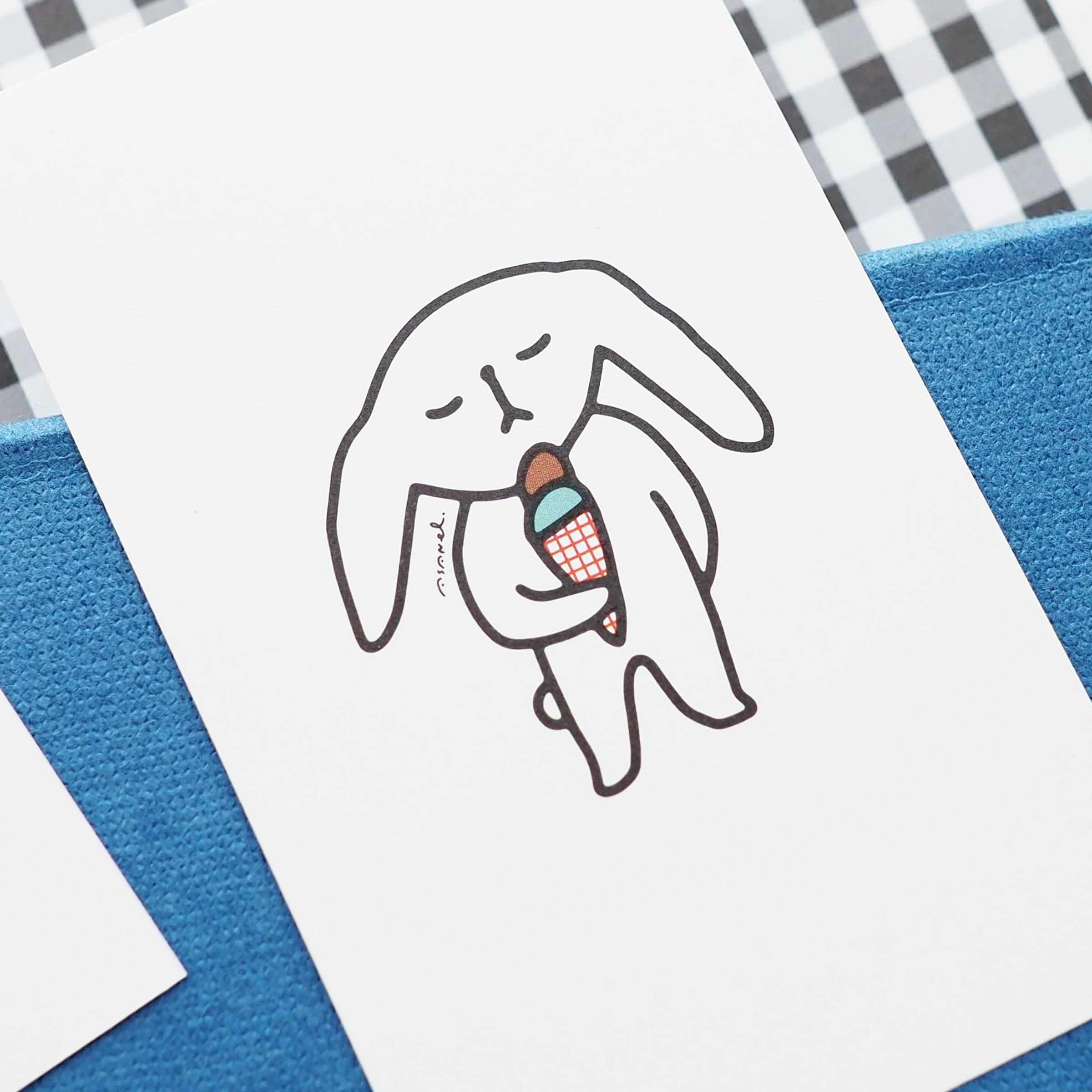 たれみみうさぎさん｜自由に使えるフレークカード | ASANEL