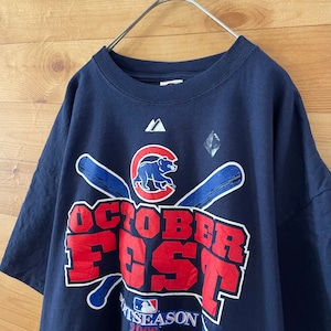 【DELTA】MLB シカゴカブス 2008 ポストシーズン プリント Tシャツ X-Large US古着 アメリカ古着