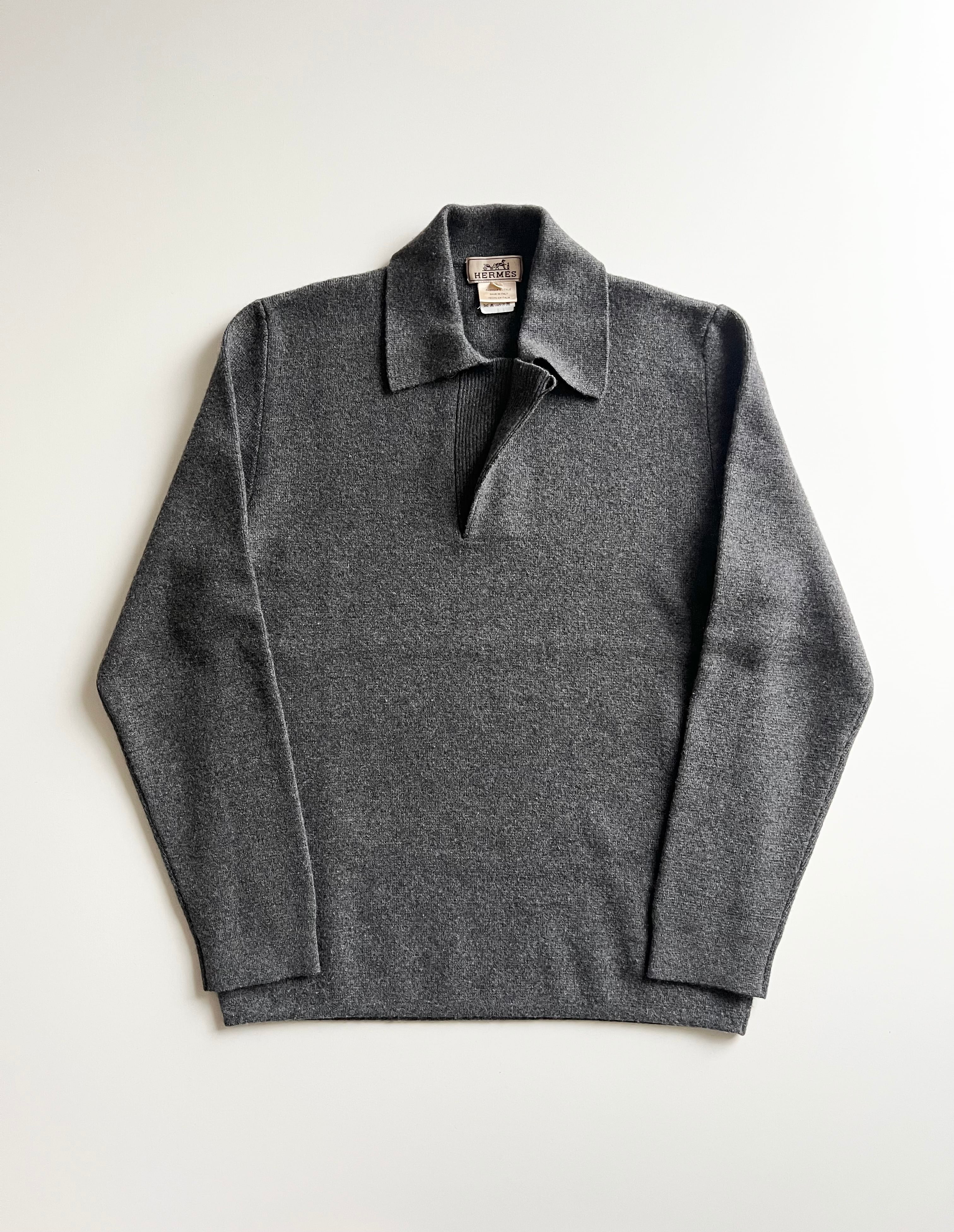 カシミヤ100% FleurValery ケーブル編み ニット セーター M/グレー