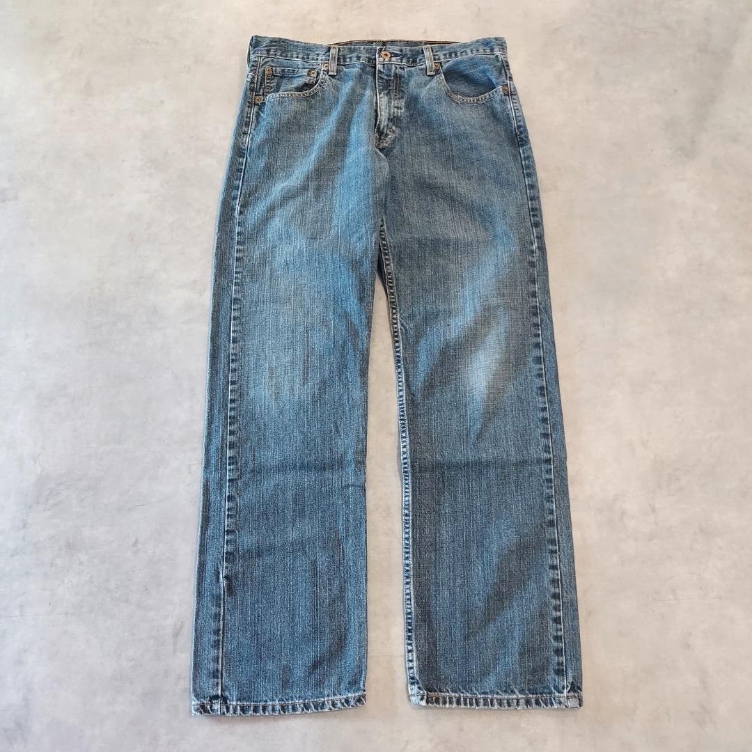 リーバイス569 Levis W34 ブルーデニム 青 古着 縦落ち 16747