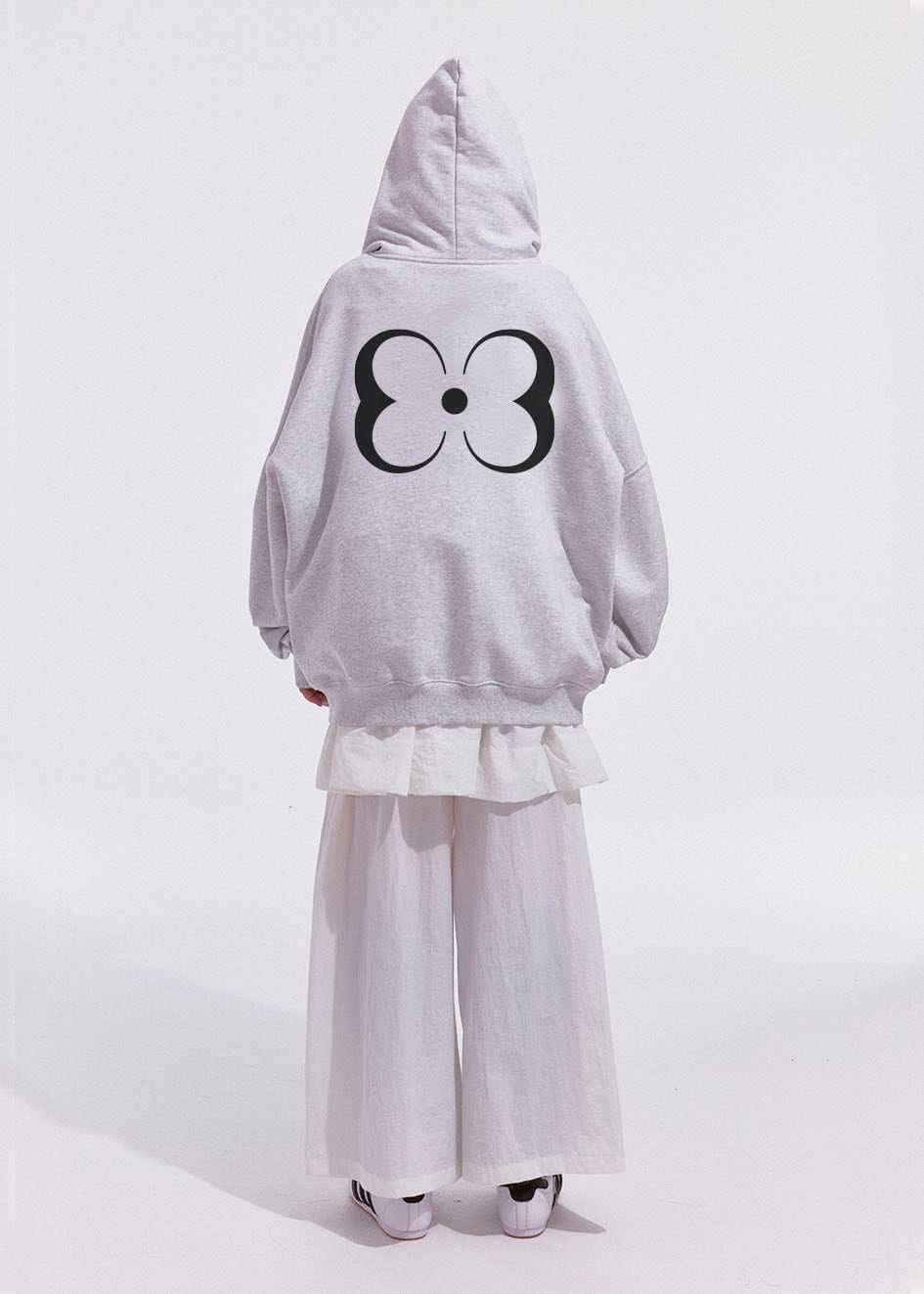 ☆【PAKUA】BUTTERFLY HOODIE ZIP-UP_GREY | もごつ