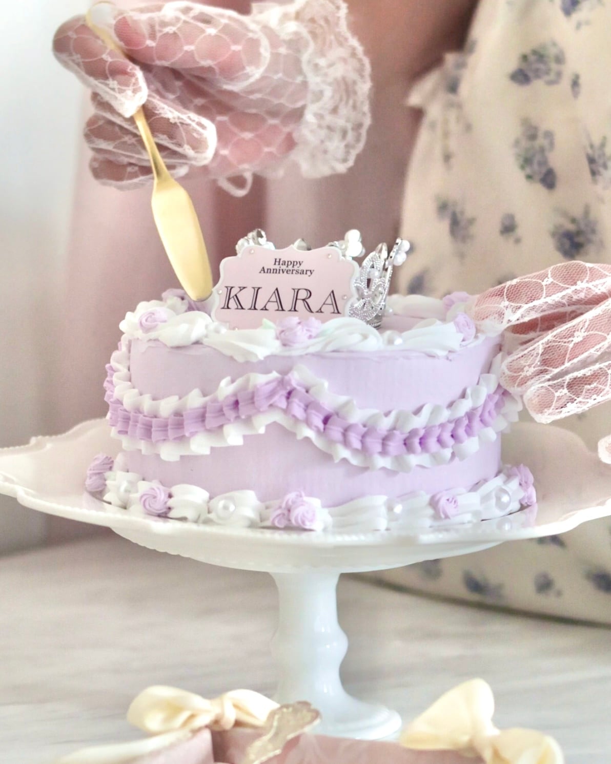 好きな色で作ります】推し活フェイクケーキ 〜ロマンティックローズ 5