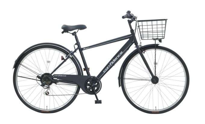 クロスバイク　２７インチ　６変速　カゴ　雨カバー　付き　黒　配達可能 クロスバイク 26インチ 6変速 雨カバー カゴ 付き 黒 配達可能