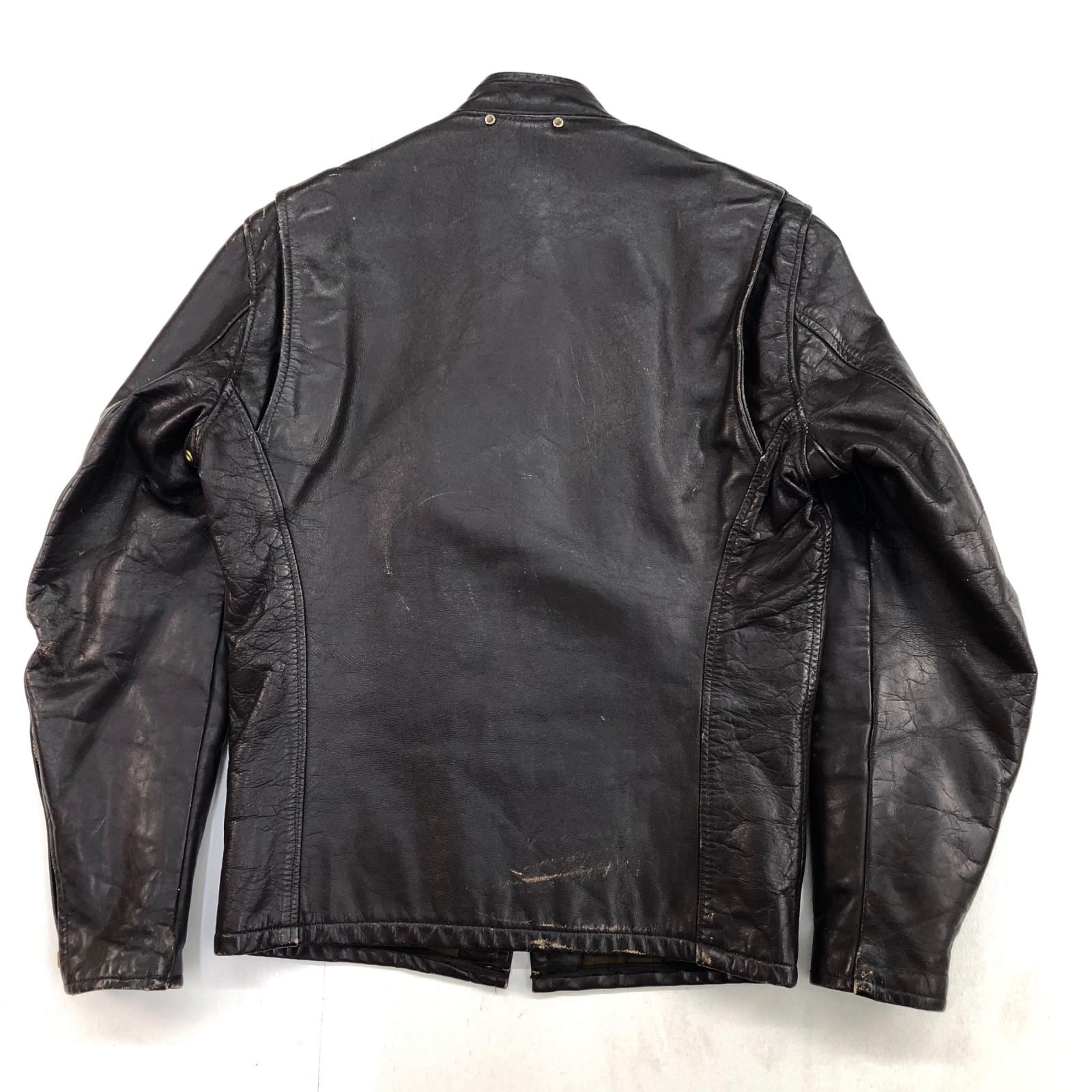 UNKNOWN 70年代あたり GENUINE LEATHER GARMENT シングルライダース