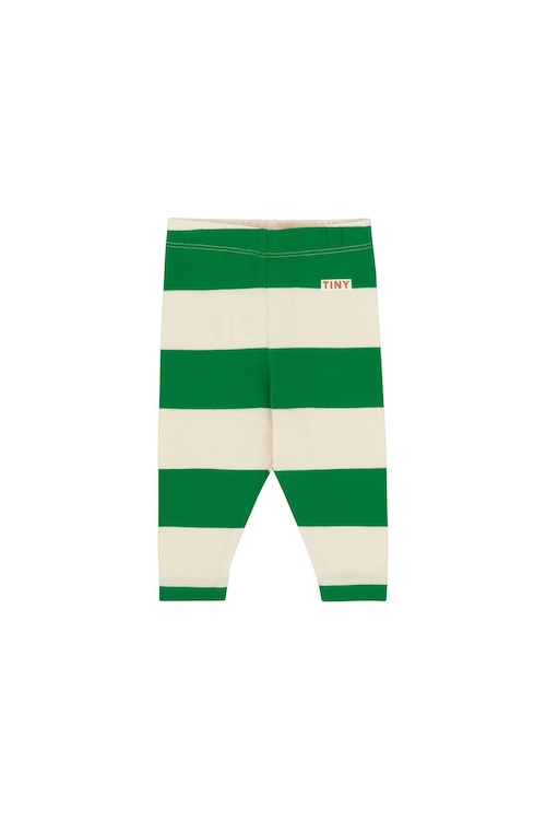 TINY COTTONS - stripes baby pant light cream / pine green