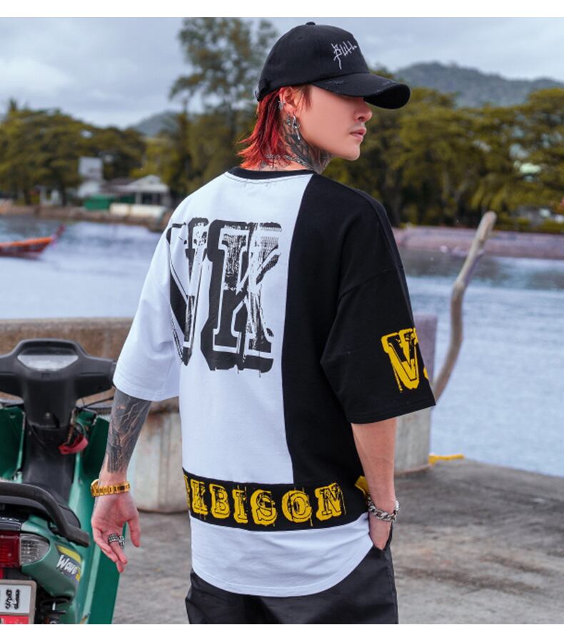 全2色 Tシャツ カットソー プリント カジュアル ストリート 