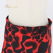 社交ダンス 衣装 スタンダード スカート レッスンウェア Create-Sun クリエイトサン 黒 レッド系 ブラック系 赤 練習着 バイカラー ダンスウェア フレアスカート ポリエステル ストレッチ ウエストゴム おしゃれ 着心地良い 練習用 しなやか スタイリッシュ パフォーマンス コスチューム レディース スカート丈 84cm Mサイズ ブラックレッド ダンスレッスン 衣装選び イベント 講習会 スタンダード競技